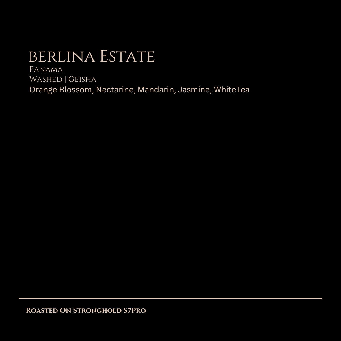 Berlina Estate, Washed, Geisha, Panama