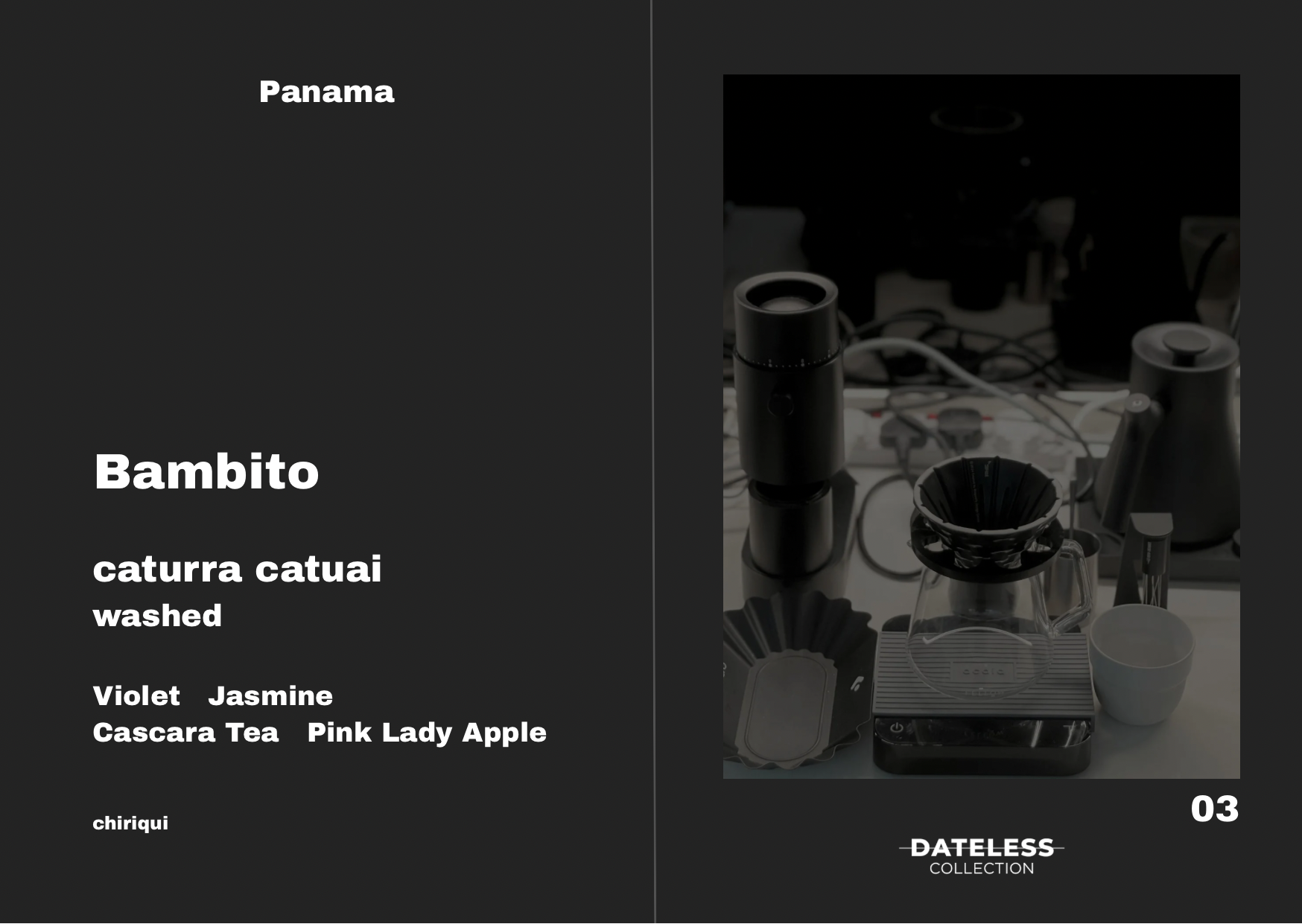 Dateless Coffee Roaster Panama Bambito Estate – specialty coffee beans Malaysia