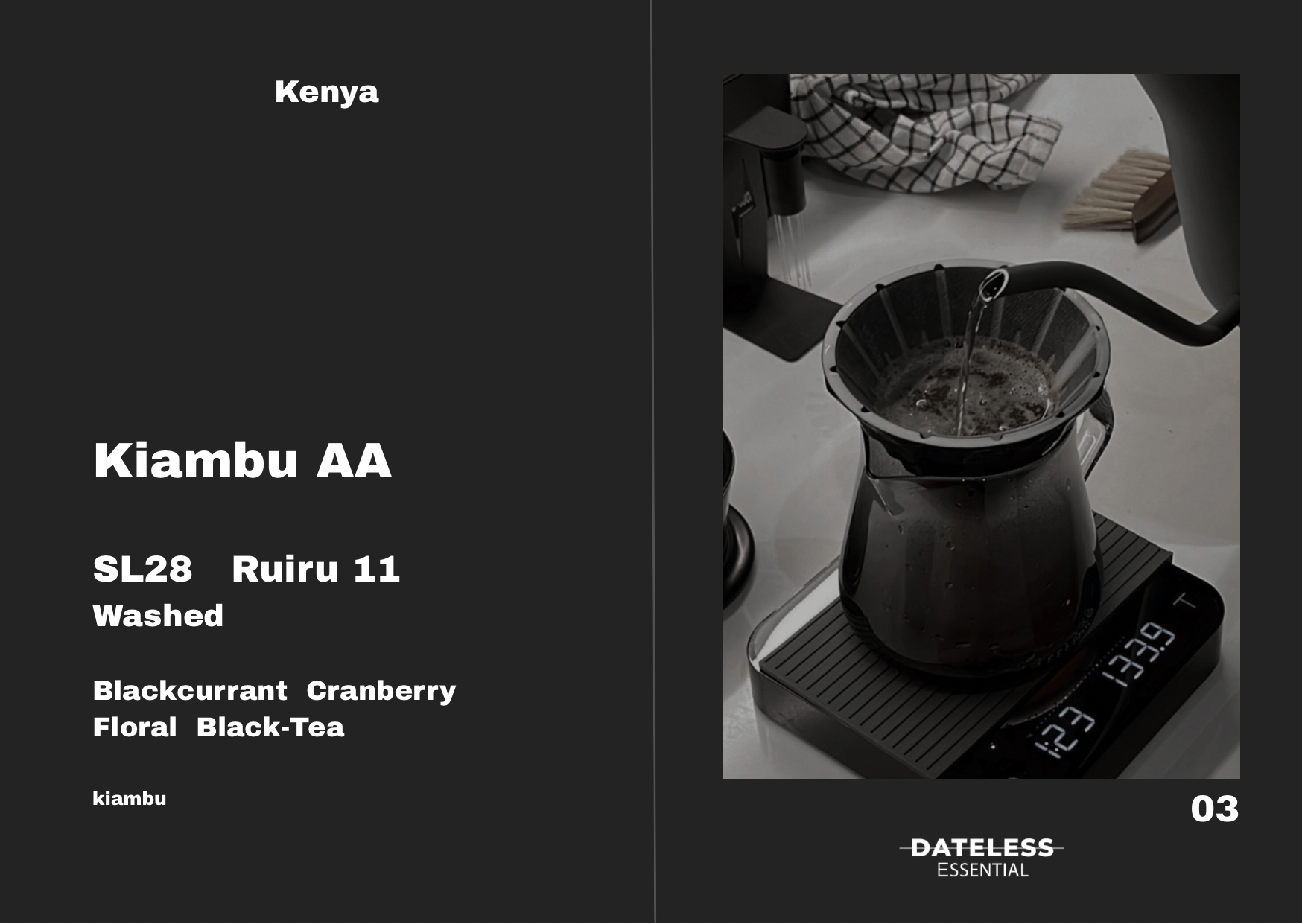 Dateless Coffee Roaster Kenya Kiambu AA – specialty coffee beans Malaysia