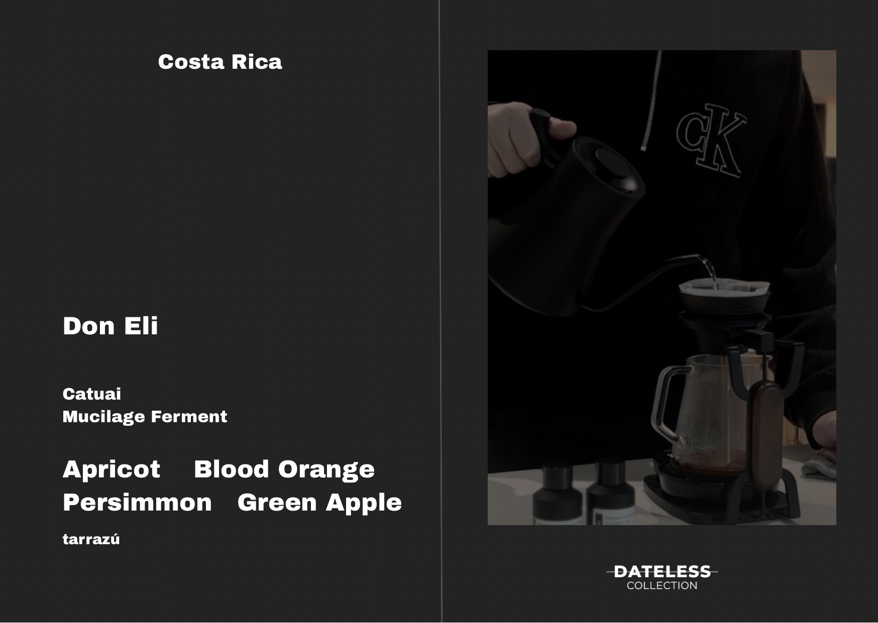 Dateless Coffee Roaster Costa Rica Don Eli Mucilage Ferment – specialty coffee beans Malaysia